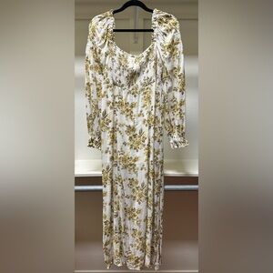 Free People Women's Jaymes Floral Print Long Sleeve Midi Dress